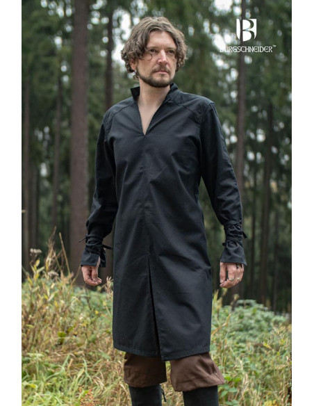 Medieval tunic for men Thereon, black...