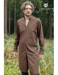 Medieval tunic for men Thereon, brown color