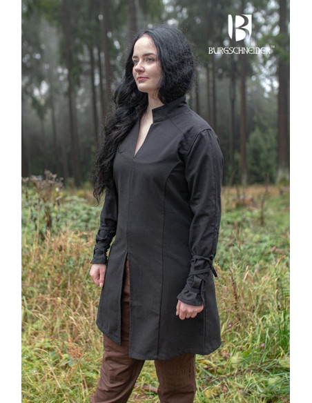 Theresa medieval women's tunic, black...