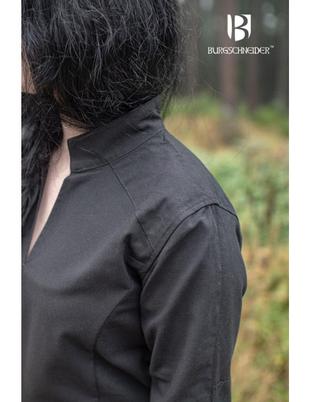 Theresa medieval women's tunic, black...