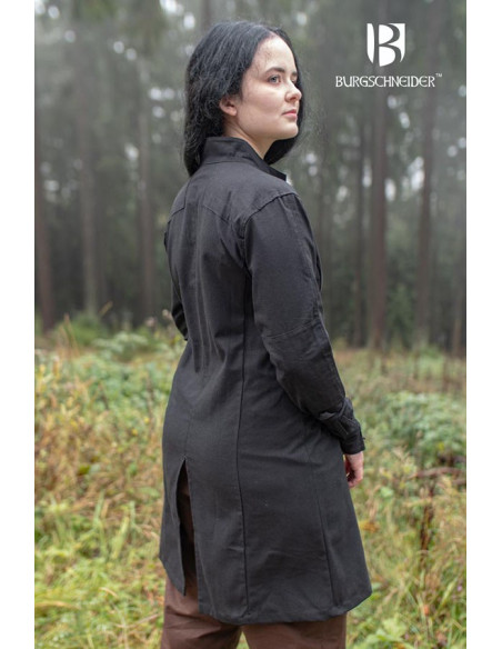 Theresa medieval women's tunic, black...