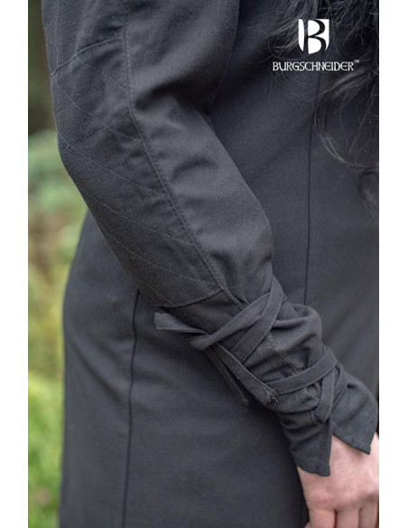 Theresa medieval women's tunic, black...