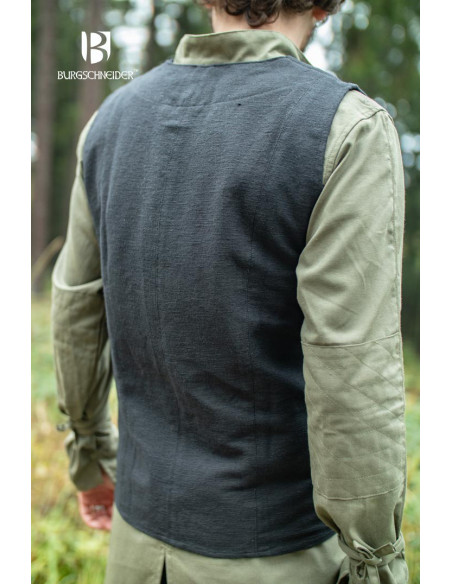 Medieval peasant vest Maron, black color Medieval peasant vest Maron, black color