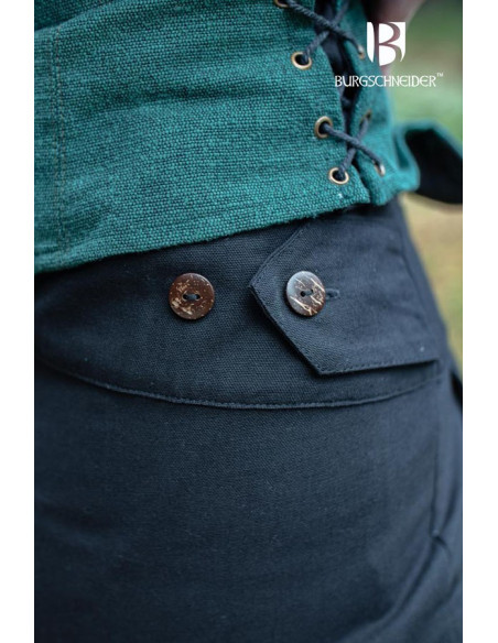 Kerga medieval pants, black cotton