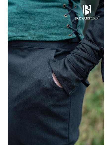 Kerga medieval pants, black cotton