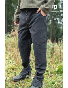 Kergon medieval pants, black cotton