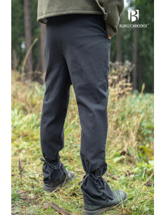 Kergon medieval pants, black cotton 2