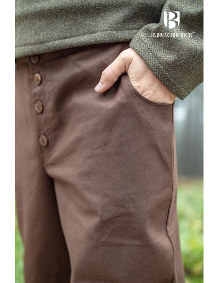 Kergon medieval pants, brown cotton