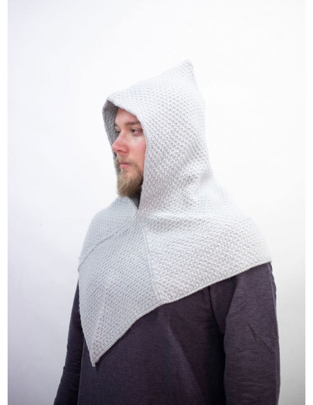 Medieval gugel knitted in wool Medieval gugel knitted in wool