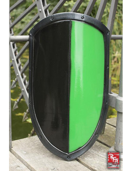 Two-tone latex shield Ready for... Two-tone latex shield Ready for...