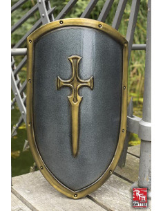 Kite Latex Shield with Cross Ready for Battle, LARP