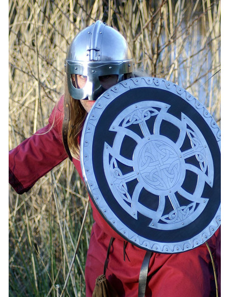 Viking wood and steel shield