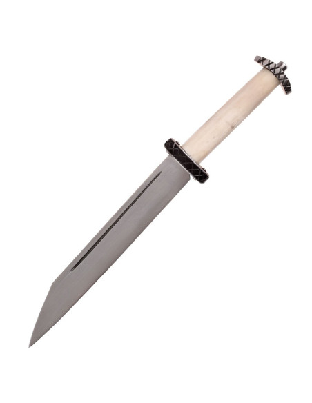 Short Seax knife with leather sheath