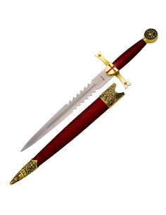 Dagger templar with sheath, finished red