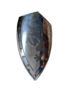 Shield with rampant lion