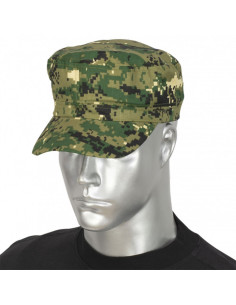 Green pixel camo military cap, adjustable with velcro