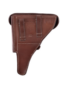 Bandolier for German WWII P08 pistol, brown leather 2