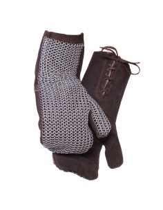 Padded Leather Handguards with Mail