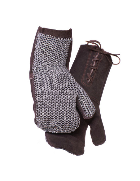 Padded Leather Handguards with Mail