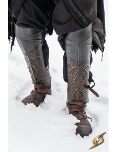 Orc Raider Steel Greaves, LARP