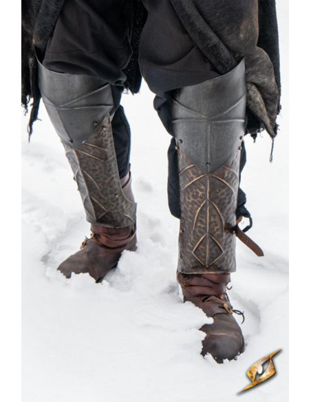 Orc Raider Steel Greaves, LARP