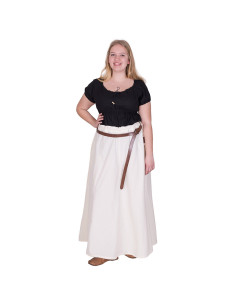 Aren medieval short-sleeved blouse, black color 2