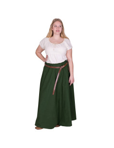 Aren short-sleeved medieval blouse, natural white color 2