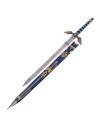 Sword Legend of Zelda with handle and sheath-lined imitation leather blue