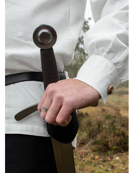 White medieval shirt with Gotz button
