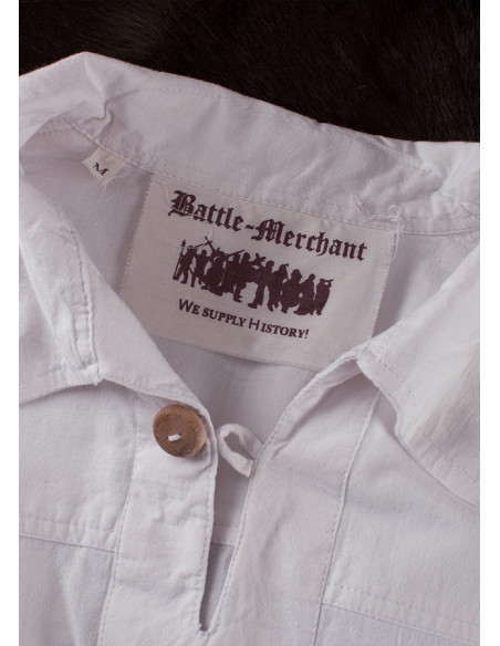 White medieval shirt with Gotz button