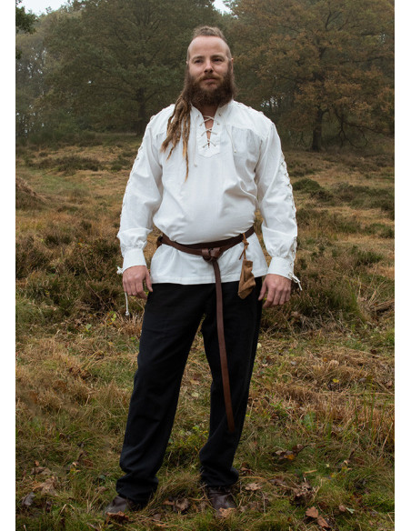 White medieval shirt with ties Corvin... White medieval shirt with ties Corvin...