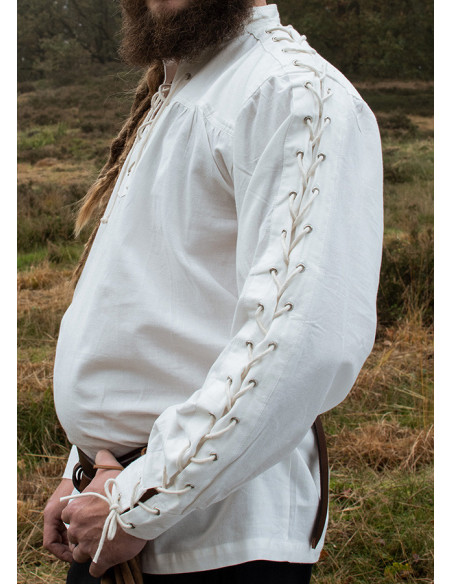 White medieval shirt with ties Corvin... White medieval shirt with ties Corvin...