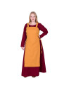 Viking apron Tina in cotton, mustard yellow color
