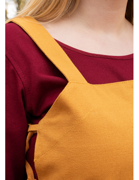 Viking apron Tina in cotton, mustard... Viking apron Tina in cotton, mustard...