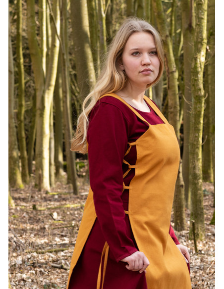 Viking apron Tina in cotton, mustard... Viking apron Tina in cotton, mustard...