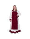 Viking apron Tina in cotton, red wine color