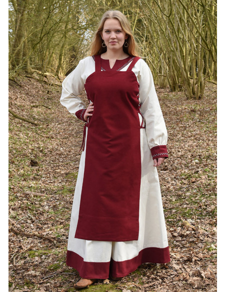 Viking apron Tina in cotton, red wine... Viking apron Tina in cotton, red wine...