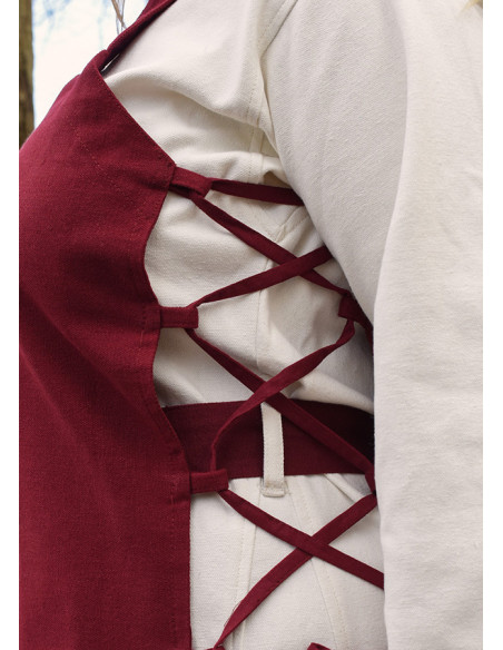 Viking apron Tina in cotton, red wine... Viking apron Tina in cotton, red wine...
