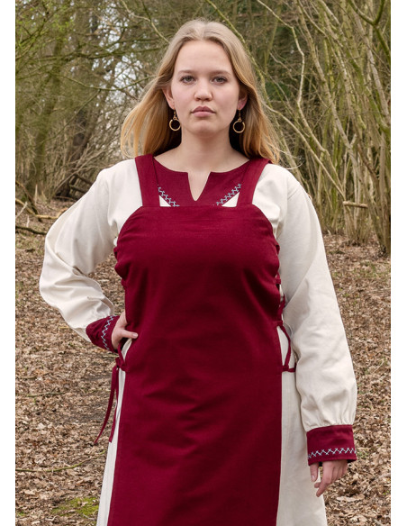 Viking apron Tina in cotton, red wine... Viking apron Tina in cotton, red wine...