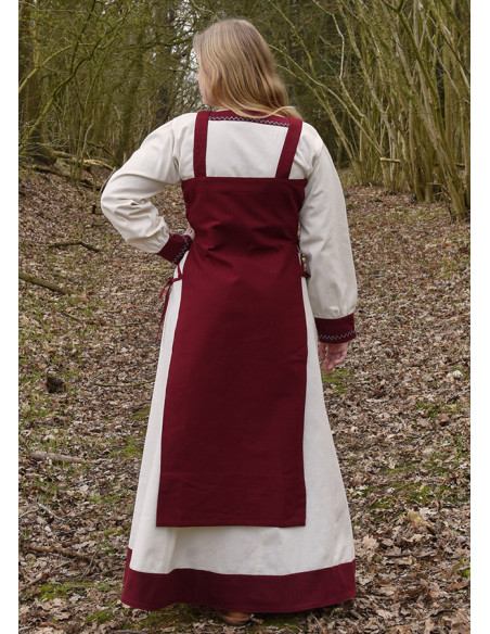 Viking apron Tina in cotton, red wine... Viking apron Tina in cotton, red wine...