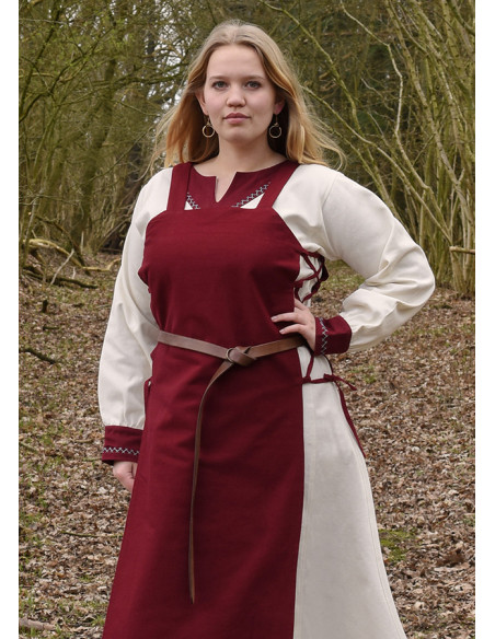 Viking apron Tina in cotton, red wine... Viking apron Tina in cotton, red wine...