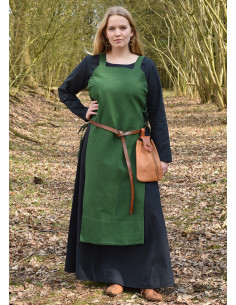 Viking apron Tina in cotton, green color 2