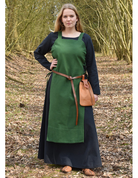 Viking apron Tina in cotton, green color Viking apron Tina in cotton, green color
