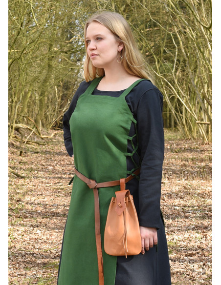 Viking apron Tina in cotton, green color Viking apron Tina in cotton, green color