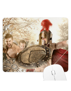 Rectangular mouse pad fight Spartans (23.5x19.5 cm)