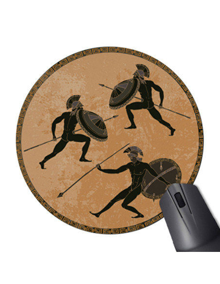 Round Mouse Pad Greek Warriors