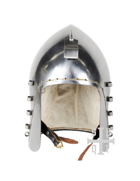 Functional medieval steel basin with...