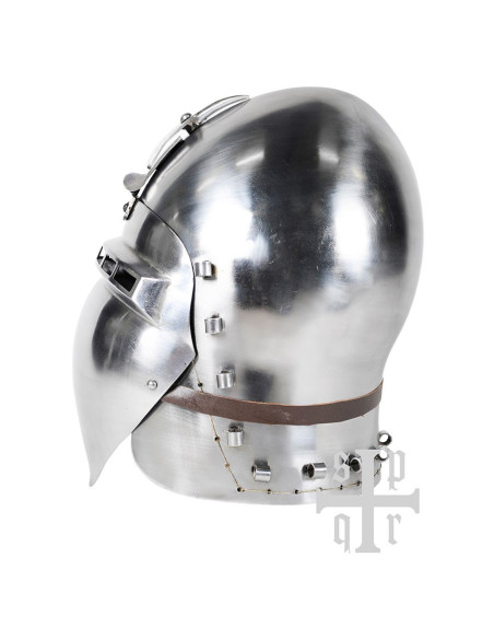 Functional medieval steel basin with...