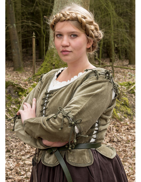 Griselda medieval jacket in suede,... Griselda medieval jacket in suede,...