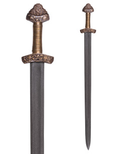 Viking Dybäck sword with scabbard with Damascus steel blade 2